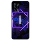 MRCİLETİSİM (mrc1191) Dark Neon Yaprak İ Harfi Kılıf Baskılı Kapak Tam Kaplayan Mat Seramik Oppo A74 ile uyumlu