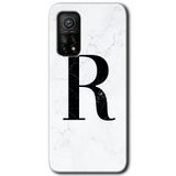 MRCİLETİSİM (mrc119408) Beyaz Mermer Desenli R Harfi Kılıf HD Desen Baskılı Arka Kapak Xiaomi Mi 10T ile uyumlu