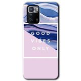 MRCİLETİSİM mrc119621 Good Vibes Kılıf Baskılı Kapak Tam Ekran Koruyucu Poco x3 GT ile uyumlu
