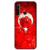 MRCİLETİSİM mrc121411 Albayrak 2 Kılıf Baskılı Kapak Tam Ekran Koruyucu Realme 5i ile uyumlu