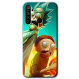 MRCİLETİSİM mrc122007 Rick Morty Kılıf Baskılı Kapak Tam Ekran Koruyucu Realme 6i ile uyumlu