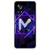 MRCİLETİSİM (mrc122280) Dark Neon Yaprak M Harfi Kılıf HD Desen Baskılı Arka Kapak Xiaomi Mi 12 Pro ile uyumlu
