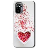 MRCİLETİSİM (mrc12256) Kalpli Şekerleme Kılıf Baskılı Kapak Tam Kaplayan Mat Seramik Xiaomi Redmi Note 10 ile uyumlu