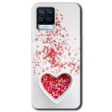 MRCİLETİSİM mrc122641 Kalpli Şekerleme Kılıf Baskılı Kapak Tam Ekran Koruyucu Realme 8 Pro ile uyumlu