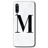 MRCİLETİSİM (mrc123803) Beyaz Mermer Desenli M Harfi Kılıf HD Desen Baskılı Arka Kapak Xiaomi Mi 9 SE ile uyumlu