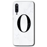 MRCİLETİSİM (mrc123805) Beyaz Mermer Desenli O Harfi Kılıf HD Desen Baskılı Arka Kapak Xiaomi Mi 9 SE ile uyumlu