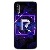 MRCİLETİSİM (mrc123947) Dark Neon Yaprak R Harfi Kılıf HD Desen Baskılı Arka Kapak Xiaomi Mi 9 SE ile uyumlu
