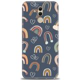 MRCİLETİSİM (mrc12444) Tam Ekran Koruyucu Kılıf HD Baskılı Kılıf Gökyüzü Kalp Huawei Mate 20 Lite ile uyumlu