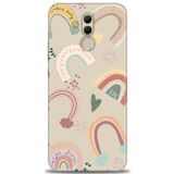 MRCİLETİSİM (mrc12447) Tam Ekran Koruyucu Kılıf HD Baskılı Kılıf Kahve Gökkuşağı Huawei Mate 20 Lite ile uyumlu