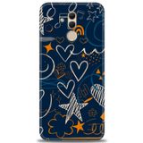 MRCİLETİSİM (mrc12453) Tam Ekran Koruyucu Kılıf HD Baskılı Kılıf Notalar ve Kalpler Huawei Mate 20 Lite ile uyumlu