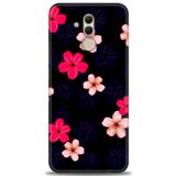 MRCİLETİSİM (mrc12494) Tam Ekran Koruyucu Kılıf HD Baskılı Kılıf Pembe Mavi Çiçekler Huawei Mate 20 Lite ile uyumlu