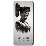 MRCİLETİSİM (mrc125553) Mustafa Kemal Atatürk Kılıf HD Desen Baskılı Arka Kapak Xiaomi Mi Note 10 Lite ile uyumlu