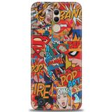 MRCİLETİSİM (mrc12560) Tam Ekran Koruyucu Kılıf HD Baskılı Kılıf Cartoons Huawei Mate 20 Lite ile uyumlu