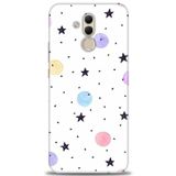 MRCİLETİSİM (mrc12573) Tam Ekran Koruyucu Kılıf HD Baskılı Kılıf Yıldız ve Daireler Huawei Mate 20 Lite ile uyumlu