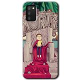 MRCİLETİSİM mrc1270 Morty Kılıf Baskılı Kapak 5D Tam Kaplayan Cam Samsung Galaxy A02s ile uyumlu