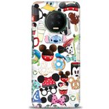 MRCİLETİSİM (mrc12786) Tam Ekran Koruyucu Kılıf HD Baskılı Kılıf Donut ve Dondurmalar Infinix Note 7 ile uyumlu