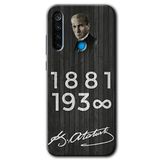 MRCİLETİSİM mrc128017 Atatürk Bayrak Kılıf Baskılı Kapak Tam Ekran Koruyucu Xiaomi Redmi Note 8 ile uyumlu