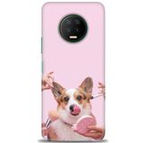 MRCİLETİSİM (mrc12807) Tam Ekran Koruyucu Kılıf HD Baskılı Kılıf Sevimli Köpek Infinix Note 7 ile uyumlu