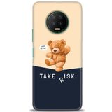 MRCİLETİSİM (mrc12810) Tam Ekran Koruyucu Kılıf HD Baskılı Kılıf Take Risk Infinix Note 7 ile uyumlu