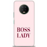 MRCİLETİSİM (mrc12822) Tam Ekran Koruyucu Kılıf HD Baskılı Kılıf Boss Lady Infinix Note 7 ile uyumlu