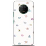MRCİLETİSİM (mrc12834) Tam Ekran Koruyucu Kılıf HD Baskılı Kılıf Renkli Gözler Infinix Note 7 ile uyumlu