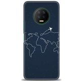 MRCİLETİSİM (mrc12844) Tam Ekran Koruyucu Kılıf HD Baskılı Kılıf Uçak ve Dünya Infinix Note 7 ile uyumlu