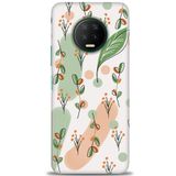 MRCİLETİSİM (mrc12851) Tam Ekran Koruyucu Kılıf HD Baskılı Kılıf Flower Pattern Infinix Note 7 ile uyumlu