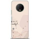 MRCİLETİSİM (mrc12856) Tam Ekran Koruyucu Kılıf HD Baskılı Kılıf Greateful Infinix Note 7 ile uyumlu