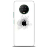 MRCİLETİSİM (mrc12870) Tam Ekran Koruyucu Kılıf HD Baskılı Kılıf Siyah Elma Infinix Note 7 ile uyumlu