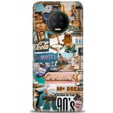 MRCİLETİSİM (mrc12872) Tam Ekran Koruyucu Kılıf HD Baskılı Kılıf Pink Motel Infinix Note 7 ile uyumlu
