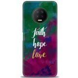 MRCİLETİSİM (mrc12880) Tam Ekran Koruyucu Kılıf HD Baskılı Kılıf Faith Hope Love Infinix Note 7 ile uyumlu