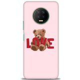 MRCİLETİSİM (mrc12882) Tam Ekran Koruyucu Kılıf HD Baskılı Kılıf Love Bear Infinix Note 7 ile uyumlu