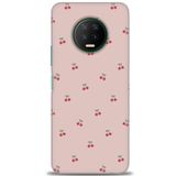 MRCİLETİSİM (mrc12884) Tam Ekran Koruyucu Kılıf HD Baskılı Kılıf Kirazlar Infinix Note 7 ile uyumlu