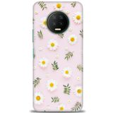 MRCİLETİSİM (mrc12885) Tam Ekran Koruyucu Kılıf HD Baskılı Kılıf Papatyalar Infinix Note 7 ile uyumlu
