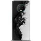 MRCİLETİSİM (mrc12893) Tam Ekran Koruyucu Kılıf HD Baskılı Kılıf Siyah ve Beyaz Infinix Note 7 ile uyumlu
