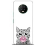 MRCİLETİSİM (mrc12897) Tam Ekran Koruyucu Kılıf HD Baskılı Kılıf Cat Infinix Note 7 ile uyumlu