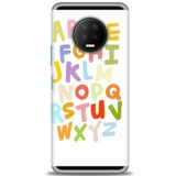 MRCİLETİSİM (mrc12901) Tam Ekran Koruyucu Kılıf HD Baskılı Kılıf Alfabe Infinix Note 7 ile uyumlu