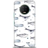 MRCİLETİSİM (mrc12904) Tam Ekran Koruyucu Kılıf HD Baskılı Kılıf Balinalar Infinix Note 7 ile uyumlu
