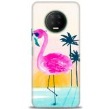 MRCİLETİSİM (mrc12915) Tam Ekran Koruyucu Kılıf HD Baskılı Kılıf Flamingo Infinix Note 7 ile uyumlu
