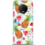 MRCİLETİSİM (mrc12929) Tam Ekran Koruyucu Kılıf HD Baskılı Kılıf Meyveler Infinix Note 7 ile uyumlu