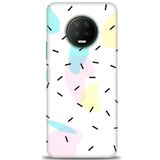MRCİLETİSİM (mrc12931) Tam Ekran Koruyucu Kılıf HD Baskılı Kılıf Çubuklar ve Renkler Infinix Note 7 ile uyumlu