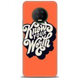 MRCİLETİSİM (mrc12934) Tam Ekran Koruyucu Kılıf HD Baskılı Kılıf Know Your Worth Infinix Note 7 ile uyumlu