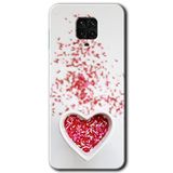 MRCİLETİSİM mrc130891 Kalpli Şekerleme Kılıf Baskılı Kapak Tam Ekran Koruyucu Xiaomi Redmi Note 9 Pro ile uyumlu