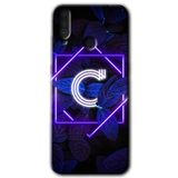 MRCİLETİSİM mrc133569 Dark Neon Yaprak C Harfi Kılıf HD Desen Baskılı Arka Kapak + Temperli Cam General Mobile GM 10 ile uyumlu