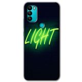 MRCİLETİSİM mrc133726 Neon İnscription Kılıf HD Desen Baskılı Arka Kapak + Temperli Cam General Mobile GM 21 Plus ile uyumlu
