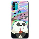 MRCİLETİSİM mrc133773 Milkshake Panda Kılıf HD Desen Baskılı Arka Kapak + Temperli Cam General Mobile GM 21 Plus ile uyumlu