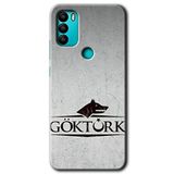 MRCİLETİSİM mrc134177 Göktürk Kılıf HD Desen Baskılı Arka Kapak + Temperli Cam General Mobile GM 21 Plus ile uyumlu