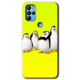 MRCİLETİSİM mrc134373 Penguenler Kılıf HD Desen Baskılı Arka Kapak + Temperli Cam General Mobile GM 21 Pro ile uyumlu