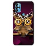 MRCİLETİSİM mrc134401 Owl Bird Branch Kılıf HD Desen Baskılı Arka Kapak + Temperli Cam General Mobile GM 21 Pro ile uyumlu