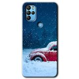 MRCİLETİSİM mrc134433 Karlı Vosvos Kılıf HD Desen Baskılı Arka Kapak + Temperli Cam General Mobile GM 21 Pro ile uyumlu